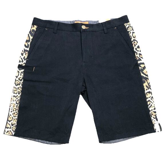 Tallia Sport Men’s Leopard Black Casual Size 30 Cotton Stretch Wrinkle Resistant - Picture 1 of 7